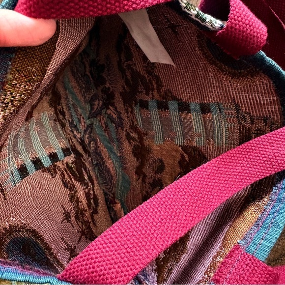 Tapestry Shoulder Tote Bag Lighthouse Coastal Christmas Winter Holiday - Picture 4 of 5